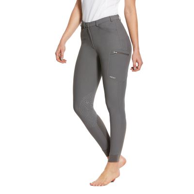 Ariat English: Triton Grip Knee Patch Breech Leggings Mujer - Gris (YERHV6318)